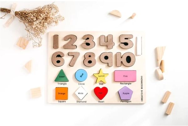 Creative Beginning - PUZZLE/TRACER - PRESCHOOL NUMBERS/SHAPES/COLOURS