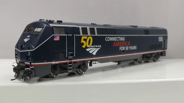 Athearn Genesis HO Scale AMD103/P42 Amtrak/50th Anniversary Midnight Blue #100 DCC & Sound