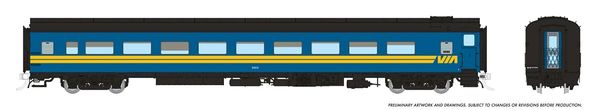 Rapido HO Scale Super Continental Lt. Weight Coach Via Rail *Reservation*