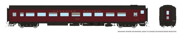Rapido HO Scale Super Continental Lt. Weight Coach Canadian Pacific / Royal *Reservation*
