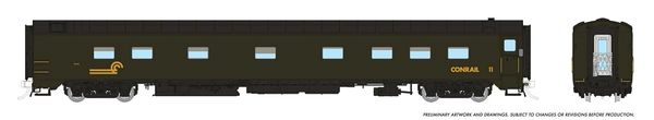 Rapido HO Scale Super Continental 10-5 Sleeper Conrail OCS #11 *Reservation*