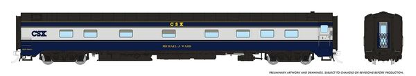 Rapido HO Scale Super Continental 10-5 Sleeper CSX #994011 / Michael J. Ward *Reservation*