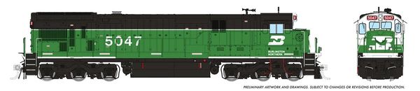 Rapido HO Scale GE C36-7 / C33-7 Burlington Northern DCC & Sound *Reservation*