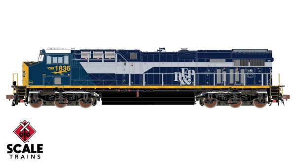 Scaletrains Rivet Counter Ho Scale ES44AH CSX/Heritage/Richmond, Fredericksburg & Potomac/RFP #1836 DCC & Sound *Reservation*