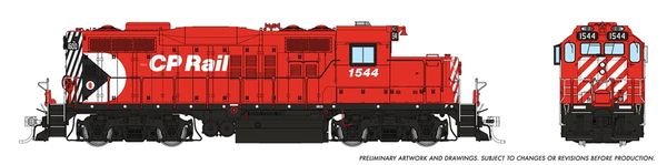 Rapido HO Scale GP9U CP Rail W/ Multimark W/O Ditchlights DCC & Sound *Reservation*