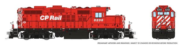 Rapido HO Scale GP9U CP Rail W/O Multimark W/ Ditchlights DCC & Sound *Reservation*