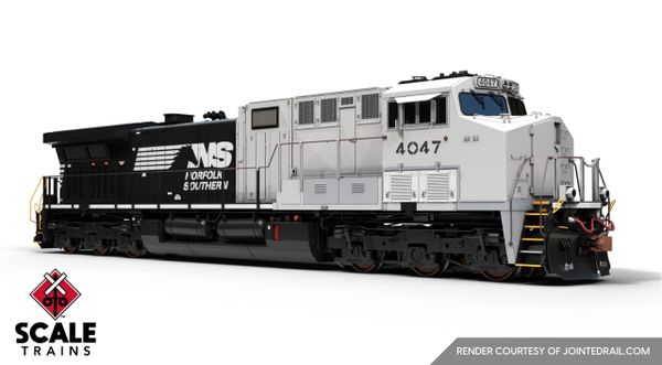 Scaletrains Rivet Counter HO Scale GE AC44C6M, Norfolk Southern/Horsehead/Primer Cab/NS #4047 DCC & Sound *Reservation*