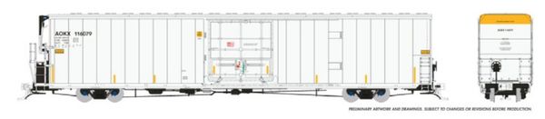 Rapido HO Scale Greenbrier 72' 7780 Reefer Cryo-Trans - AOKX 2024+/ With Sound/ (6) Pack *Reservation*