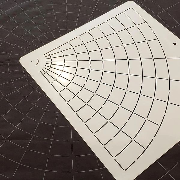 Quarter circle stencil 12