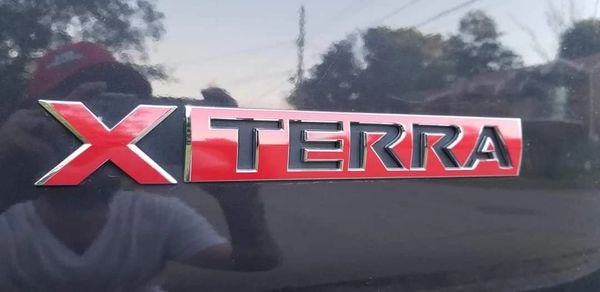 Gen 2 XTERRA back hatch logo vinyl overlay