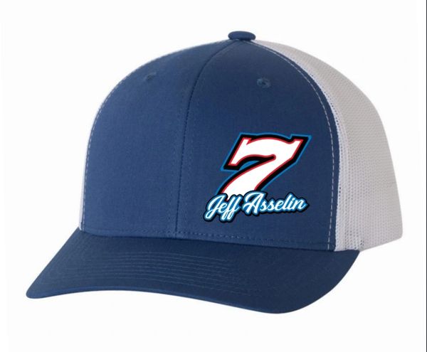 #7 Jeff Asselin Mesh Back Snap Back Trucker Hat