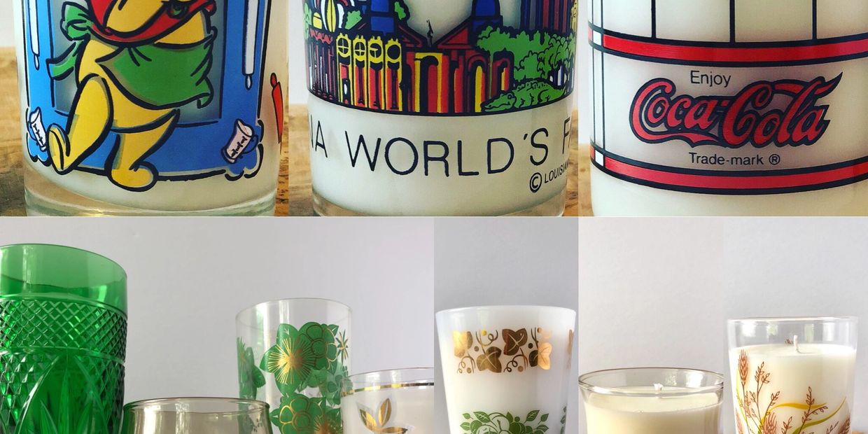 Soy Candles in recycled glassware