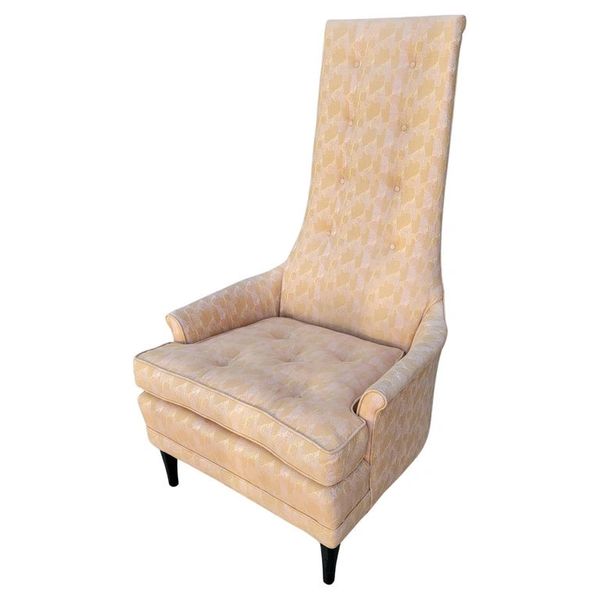 Mid century high back lounge chair hot sale