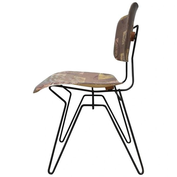 Hobart Wells Iron Hairpin And Formed Fiberglass Lounge Chair