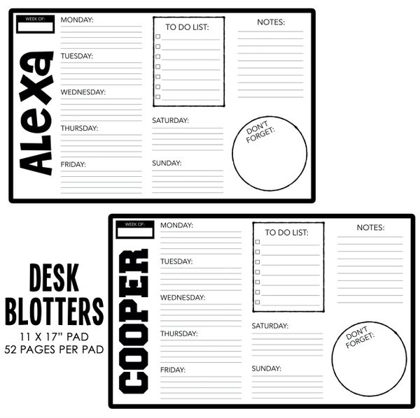 DESK BLOTTER NAMEDROPS