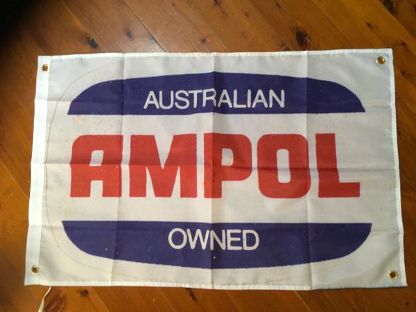 AMPOL MOTOR OIL FLAG BANNER 3X5FT GARAGE MANCAVE ENTHUSIAST 