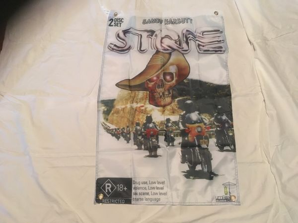 Biker stone movie sandy harbutt Print Sign Poster Aussie Man Cave Flag ...