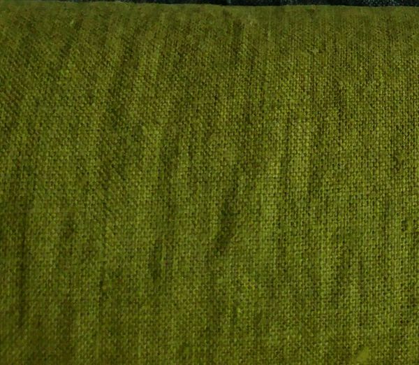 Moss Green Linen Fabric by Meter / Organic Linen Fabric / Pure