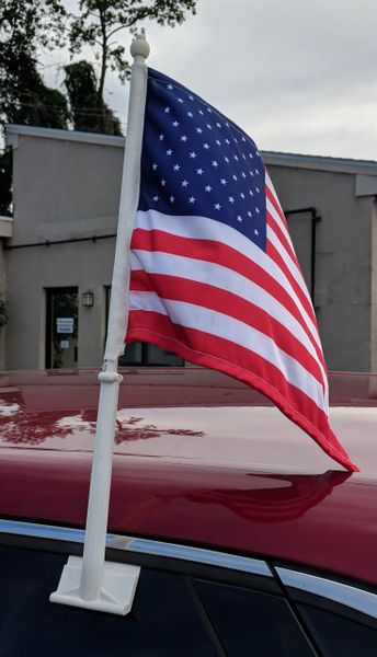 Car Flag with Window Clip - American