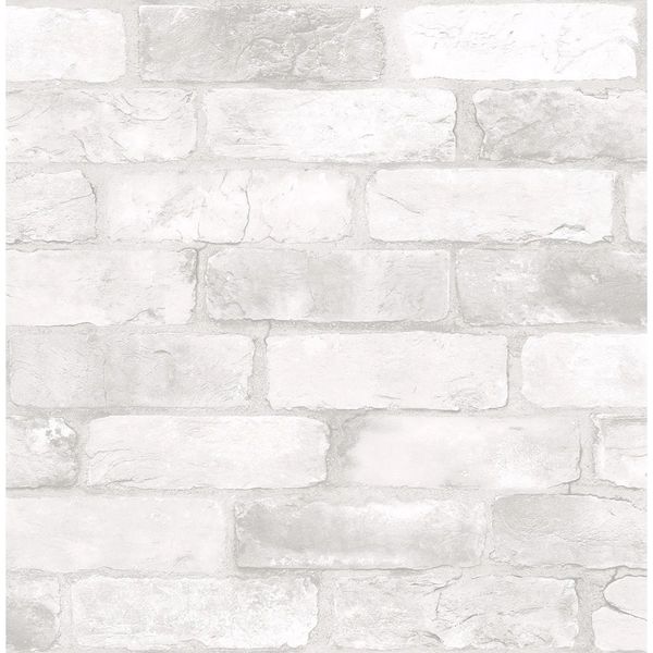 RECLAIMED WHITEWASHED BRICK WALLPAPER