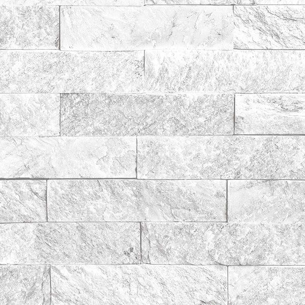 REALISTIC STACKED GREY STONE WALLPAPER