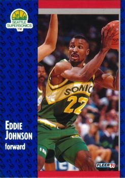 1991 FLEER #190 Eddie Johnson - Standard