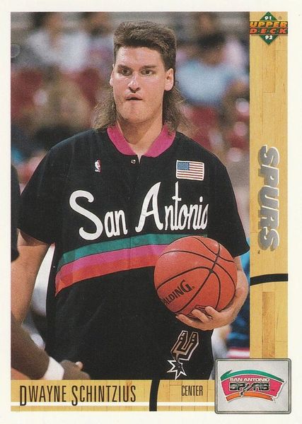 1991 Upper Deck SPURS #376 Dwayne Schintzius - Standard