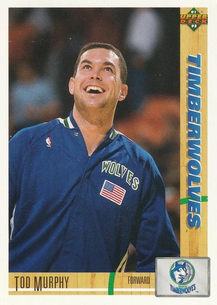 1991 Upper Deck Timberwolves #377 Tod Murphy - Standard