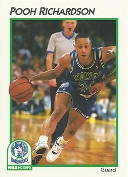 1991 NBAHoops #24 Pooh Richardson - Standard