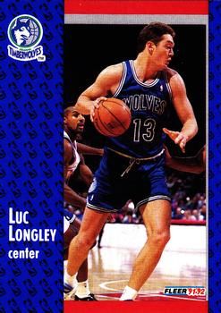 1991 FLEER #320 Luc Longley - Standard