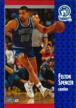 1991 FLEER #127 Felton Spencer - Standard