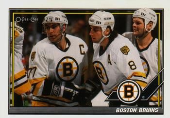 1991 O-Pee-Chee #170 Ray Bourque/Cam Neely/Chris Nilan - Standard