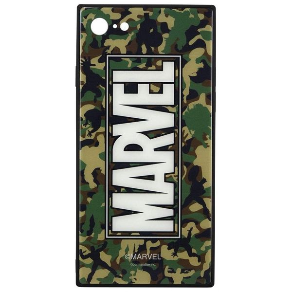 MV-130D MARVEL Square Glass Case for iPhone 8/7 (Camouflage) by gourmandise