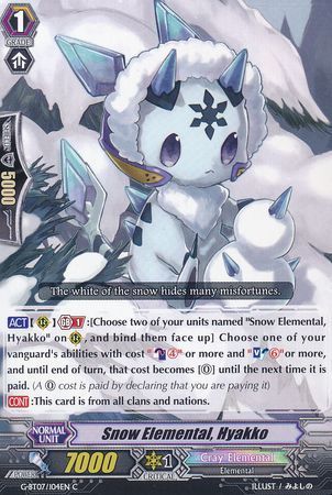 G-BT07/104EN (C) Snow Elemental, Hyakko