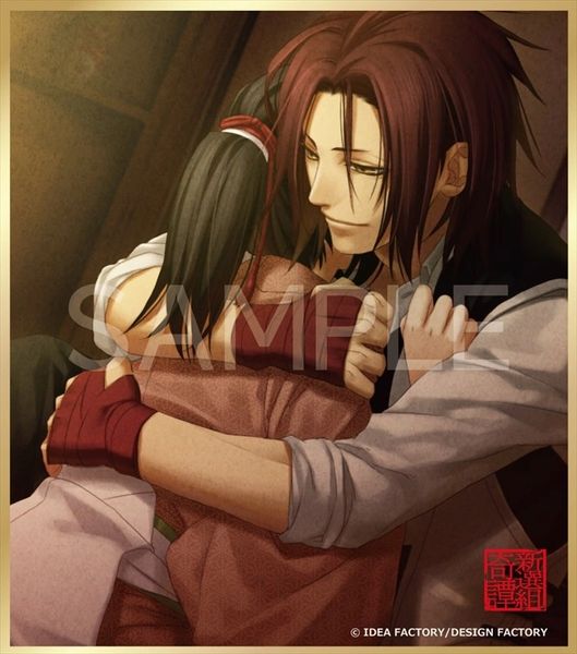 Trading Mini Shikishi "Hakuouki (Chizuru/Sanosuke)" by Zext Works