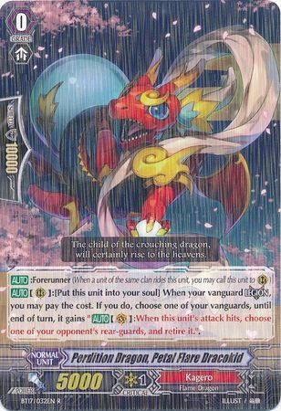 BT17/032EN (R) Perdition Dragon, Petal Flare Dracokid