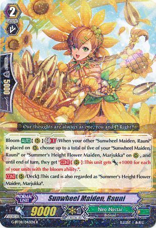 G-BT08/043EN (R) Sunwheel Maiden, Rauni