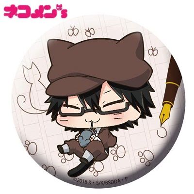 Nekomens Can Badge "Bungo Stray Dogs DEAD APPLE (Edogawa Ranpo)" by ACG