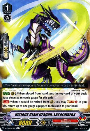 V-EB01/022EN (R) Vicious Claw Dragon, Laceraterex