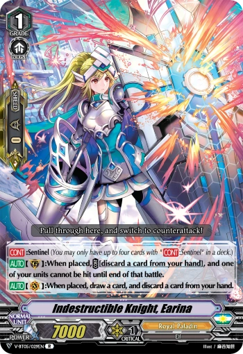 V-BT05/029EN (R) Indestructible Knight, Earina