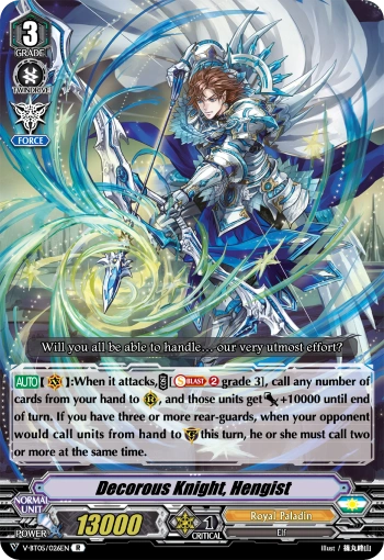 V-BT05/026EN (R) Decorous Knight, Hengist