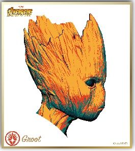 Visual Shikishi Collection "Avengers: Infinity War (Groot)" by Ensky