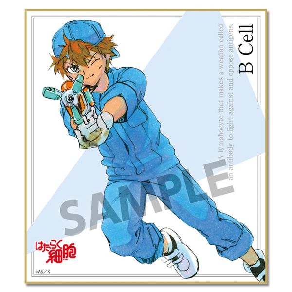 Trading Mini Shikishi "Cells at Work! (B Cell)" by Hobby Stock