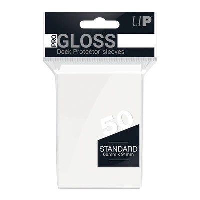 Ultra Pro PRO-Gloss Standard Deck Protector Sleeves (White)