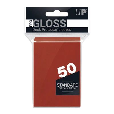 Ultra Pro PRO-Gloss Standard Deck Protector Sleeves (Red)