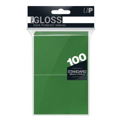 Ultra Pro PRO-Gloss Standard Deck Protector Sleeves (Green)
