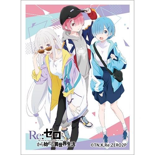 Character Sleeve "Re:Zero - Starting Life in Another World- (Emilia/Ram/Rem)" by Curtain Damashii