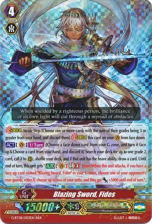 G-BT08/003EN (RRR) Blazing Sword, Fides