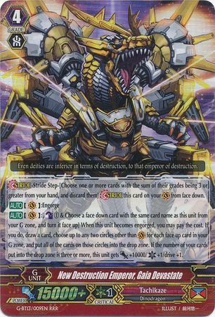 G-BT13/009EN (RRR) New Destruction Emperor, Gaia Devastate