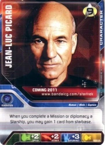 Star Trek Deck Building Game Jean-Luc Picard 2011 Bandai Promo Card